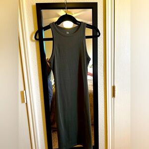 Dark green body con dress